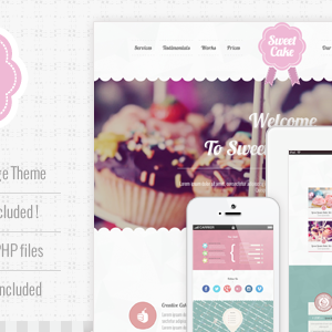 Sweet Cake – Responsive HTML5 One Page Theme
